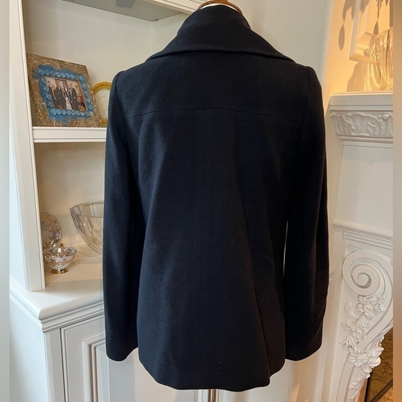 JOSEPH Black wool & cashmere modern pea coat size IT 40 or US 8 EUC - Picture 2 of 10